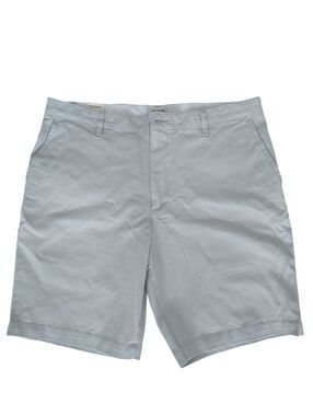 Dockers Light Gray Men's Flat-Front Shorts - Size 36